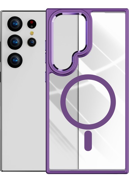 Samsung Galaxy S24 Ultra Tpu+Akrilik Net Telefon Kapağı Magsafe ile Uyumlu (Yurt Dışından)
