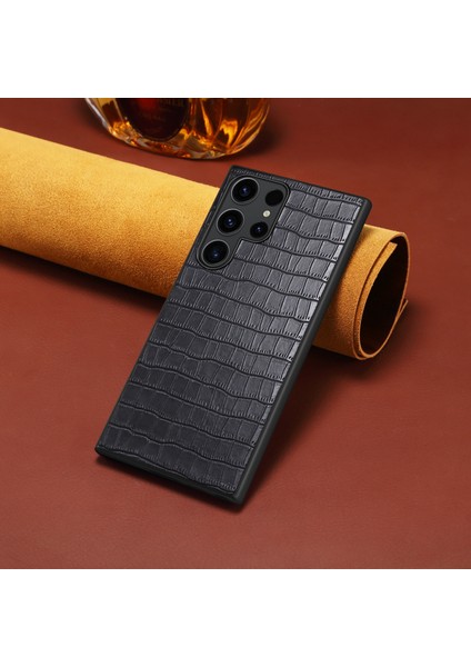 Samsung Galaxy S24 Ultra Pu+Pc+Tpu Timsah Dokulu Akıllı Telefon Kapağı (Yurt Dışından) indirimleri