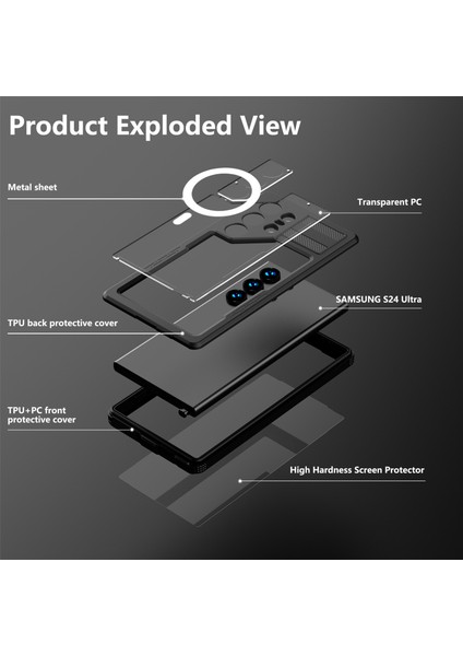 Samsung Galaxy S24 Ultra Manyetik Net Telefon Kapağı Su Geçirmez Kılıf (Yurt Dışından) indirimleri