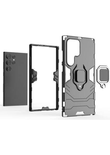 Samsung Galaxy S24 Ultra Telefon Kapağı Halka Tutucu Kickstand (Yurt Dışından)