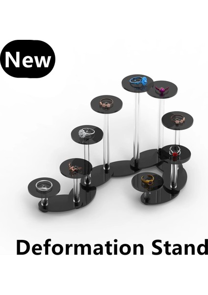 Beyaz Stil Yeni Deformasyon Akrilik Ekran Standı Kek Standı Kek Tatlı Raf Takı Parti Düğün Için Dekorasyon Tutucu Standı (Yurt Dışından) modelleri