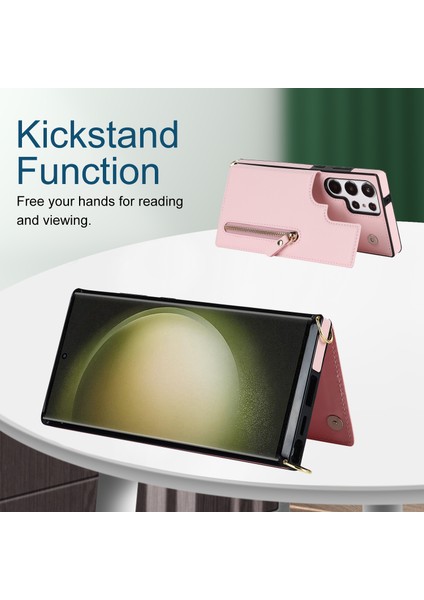 Samsung Galaxy S24 Ultra Crossbody Telefon Vaka Kickstand Rfıd Engelleme Kapağı (Yurt Dışından) indirimleri