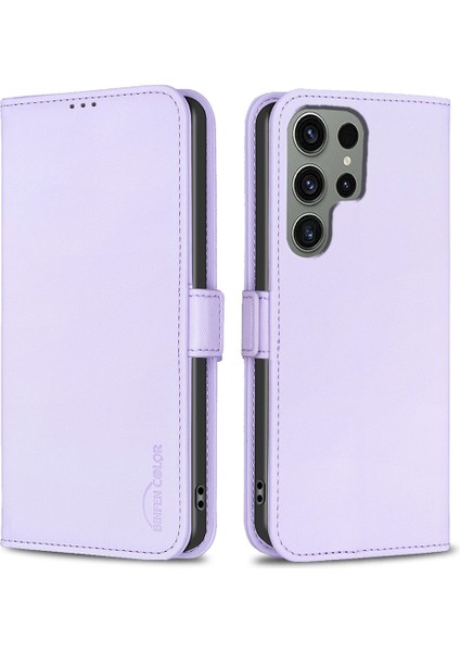 Samsung Galaxy S24 Ultra Pu Deri Cüzdan Kart Tutucu Koruyucu Kapak (Yurt Dışından)