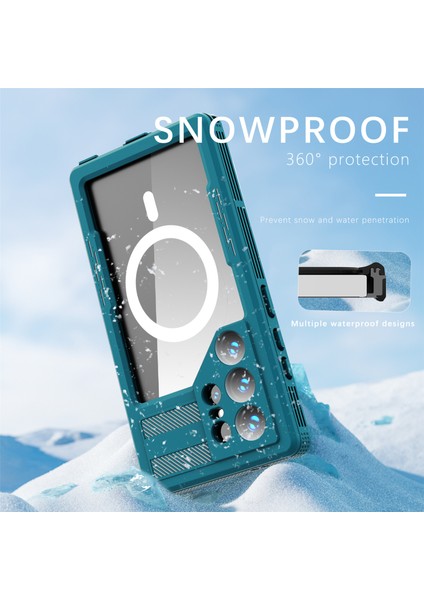 Samsung Galaxy S24 Ultra Manyetik Net Telefon Kapağı Su Geçirmez Kılıf (Yurt Dışından) fırsatları