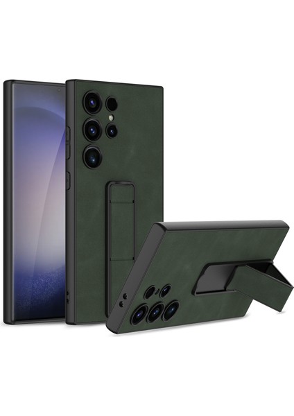 Samsung Galaxy S24 Ultra Cilt Deli Mat Telefon Kılıfı Katlama Kickstand (Yurt Dışından)