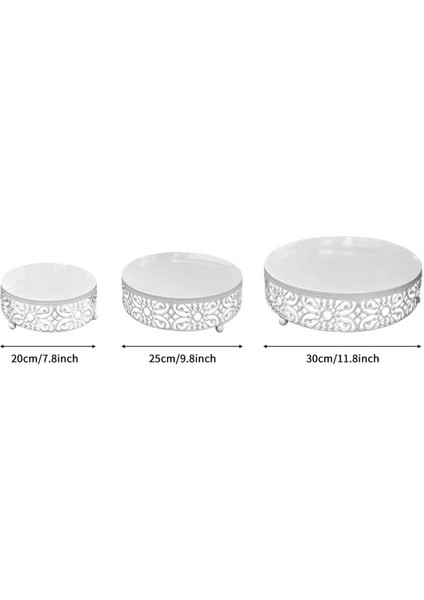 3 Adet Tarzı 3 Adet Altın Gümüş Metal Kek Standı Set Yuvarlak Cupcake Düğün Doğum Günü Partisi Kutlama Tatlı Kaide Ekran Plakası Ev Dekor (Yurt Dışından)