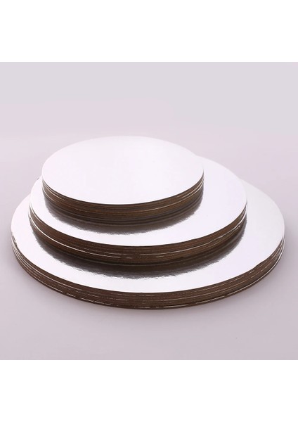 3 Adet Tarzı Yuvarlak Kek Tahtaları Seti Cakeboard Tabanı Tek Kullanımlık Kağıt Cupcake Tatlı Tepsisi Es, Es ve Es Her Birinden 6'lı (Yurt Dışından) modelleri