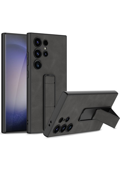Samsung Galaxy S24 Ultra Cilt Deli Mat Telefon Kılıfı Katlama Kickstand (Yurt Dışından)