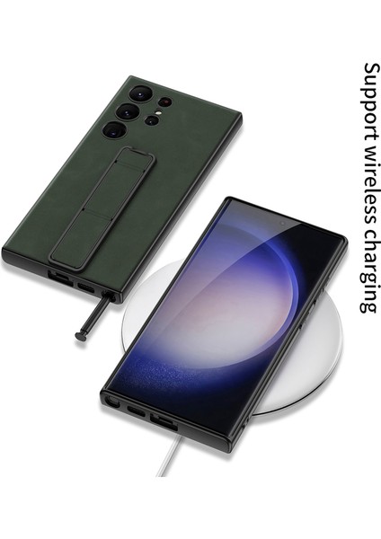 Samsung Galaxy S24 Ultra Cilt Deli Mat Telefon Kılıfı Katlama Kickstand (Yurt Dışından) modelleri