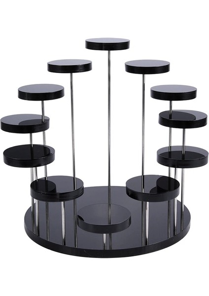 Siyah Stil Cupcake Standı Akrilik Mücevherat Standı Şeffaf Tatlı Rafı Düğün Doğum Günü Partisi Dekorasyon Araçları (Yurt Dışından)