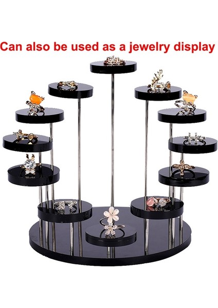 Siyah Stil Cupcake Standı Akrilik Mücevherat Standı Şeffaf Tatlı Rafı Düğün Doğum Günü Partisi Dekorasyon Araçları (Yurt Dışından) fiyatları