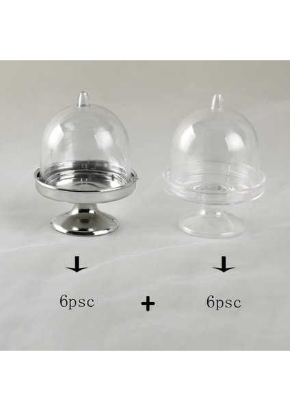 Stili Temizle Lot Mini Plastik Cupcake Standı Ikindi Çayı Pasta Dekorasyon Takı Ekran Standı Şeker Kutusu (Yurt Dışından)