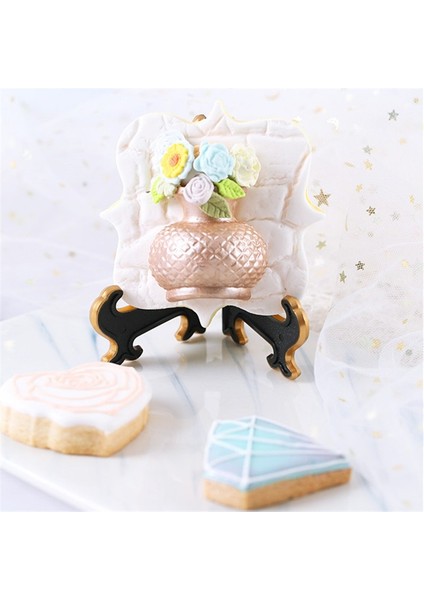 Beyaz Altın Tarzı Mini Bisküvi Teşhir Çerez Standı Raf Katlanabilir Plastik Tatlı Standı Çerez Teşhir Standı Bisküvi Tutucu (Yurt Dışından) indirimleri