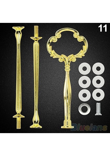 Altın Çiçek Stili 1 Takım Çok Stil Pratik 2 Veya 3 Katmanlı Plaka Kolu Uydurma Donanım Çubuk Aracı Kek Tabağı Standı Bakeware Kek Tepsisi Standı (Yurt Dışından)