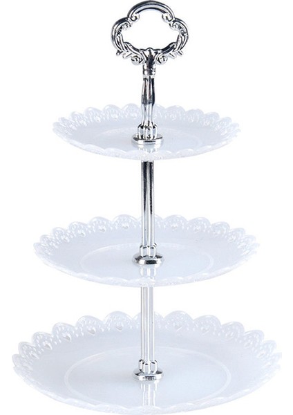 Şeffaf Stil Yuvarlak 3 Katmanlı Plastik Kek Standı Ikindi Çayı Düğün Tabakları Parti Sofra Takımı Yeni Bakeware Kek Dükkanı Üç Katmanlı Kek Rafı Kek Standı (Yurt Dışından)