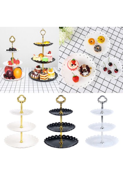 Şeffaf Stil Yuvarlak 3 Katmanlı Plastik Kek Standı Ikindi Çayı Düğün Tabakları Parti Sofra Takımı Yeni Bakeware Kek Dükkanı Üç Katmanlı Kek Rafı Kek Standı (Yurt Dışından) fiyatları
