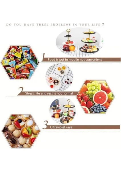 Şeffaf Stil Yuvarlak 3 Katmanlı Plastik Kek Standı Ikindi Çayı Düğün Tabakları Parti Sofra Takımı Yeni Bakeware Kek Dükkanı Üç Katmanlı Kek Rafı Kek Standı (Yurt Dışından) fırsatları