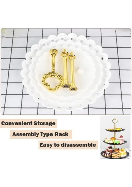 Şeffaf Stil Yuvarlak 3 Katmanlı Plastik Kek Standı Ikindi Çayı Düğün Tabakları Parti Sofra Takımı Yeni Bakeware Kek Dükkanı Üç Katmanlı Kek Rafı Kek Standı (Yurt Dışından) indirimleri