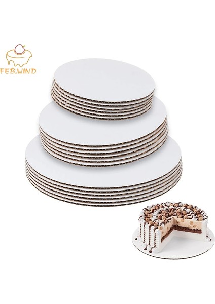 8 Inç 5 Adet Tarzı 5'li Set Goldwhite Kek Panosu Inchesround Kek Alt Panosu Ince Karton Çemberler Kek Dekorasyon Malzemeleri (Yurt Dışından) fiyatları