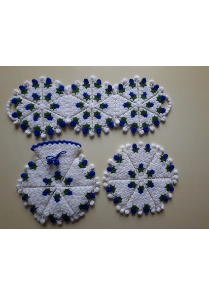 Banyo El Örmesi Yün Lifi 3'Lü Takım Set