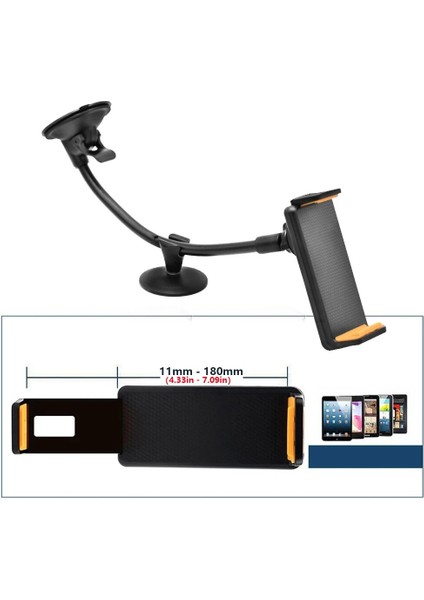 Ipad Mad Air Için Araç Ön Cam Pano Tablet ipad Araç Tutucu Için Evrensel Tablet Pc Standı (Yurt Dışından)