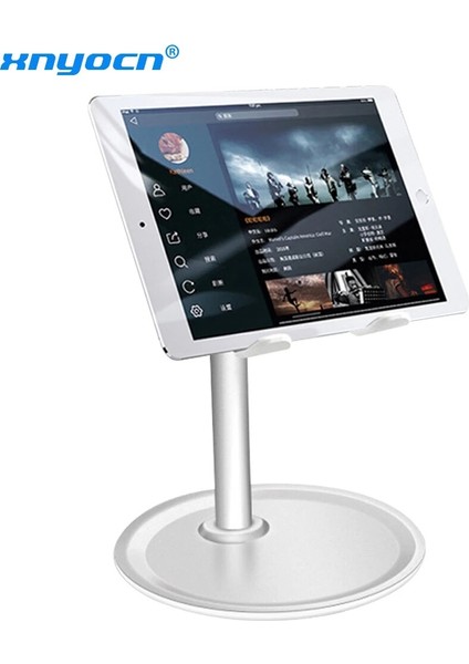 Yüksek Li Kaymaz Alüminyum Metal Telefon Tablet Tutucu Standı Masaüstü Telefon Braketi Montaj Ofis Masası Ayarlanabilir Ekran Beşiği (Yurt Dışından)