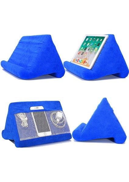 Mavi Stil Çok Işlevli Yastık Tablet Telefon iPad Dizüstü Bilgisayar Cep Telefonu Standı Esnek Cep Telefonu Tutucu Destek Yatağı Tablet Montaj Braketi Kitap (Yurt Dışından)