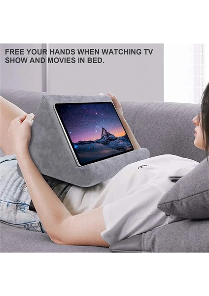 Mavi Stil Çok Işlevli Yastık Tablet Telefon iPad Dizüstü Bilgisayar Cep Telefonu Standı Esnek Cep Telefonu Tutucu Destek Yatağı Tablet Montaj Braketi Kitap (Yurt Dışından) modelleri