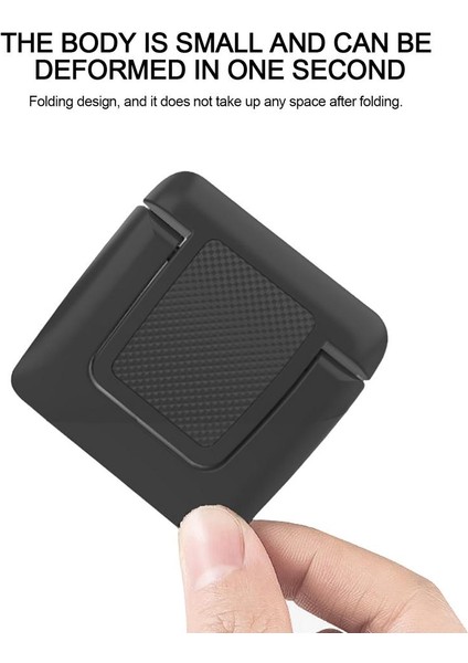 Siyah Stil 1 Çift Mini Abs Eller Serbest Görünmez Tasarım Soğutma Tutucu Dizüstü Bilgisayar Standı Okuma Evrensel Ergonomik Taşınabilir Katlanabilir Ev Ofis (Yurt Dışından) modelleri