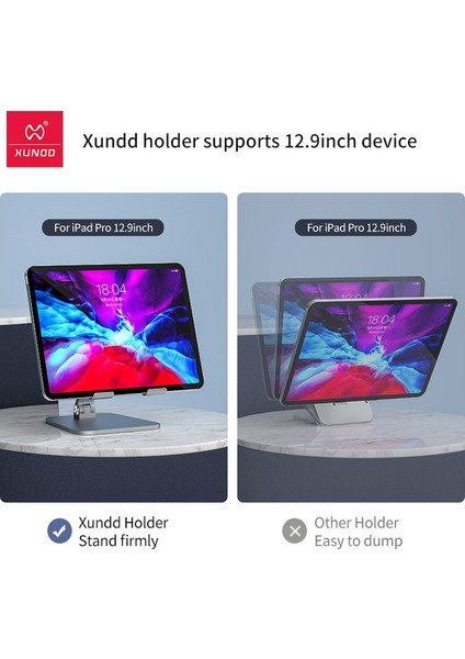 11 Inç Stilinin Altında iPad Pro Standı Için Xundd Ayarlanabilir Katlanabilir Metal Telefon Montaj Tutucu Ip Pro Tablet Stand Desteği Masaüstü Tabanı Için (Yurt Dışından) modelleri