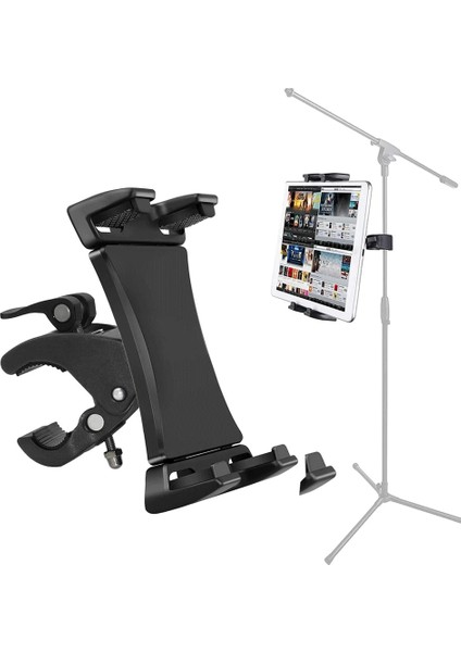 Siyah Stil Montaj Braketi Spor Salonu Koşu Bandı Bisiklet Gidon Klipsi Standı Spor Ayarlanabilir Tablet Tutucu Evrensel 4- iPad Için (Yurt Dışından) fırsatları