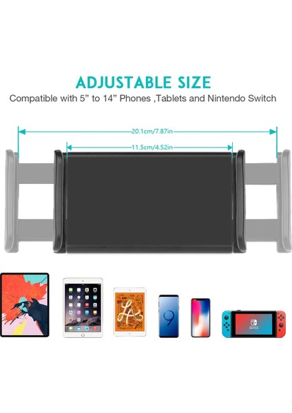 Kırmızı Stil Esnek 360 Derece Dönen iPad Araba Yastığı Cep Telefonu Tutacağı Tablet Standı Arka Koltuk Kafalık Montaj Braketi Inç (Yurt Dışından) fiyatları