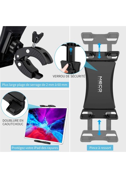 Meco Tablet Tutucu Montaj Telefon Standı Bisiklet Koşu Bandı Için Mikrofon iPad Miniproair Tabletler Için Stand Inç (Yurt Dışından) fiyatları
