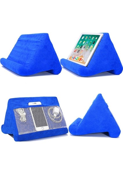 Mavi Stil Çok Işlevli Yastık Tablet Telefon iPad Dizüstü Bilgisayar Cep Telefonu Standı Esnek Cep Telefonu Tutucu Destek Yatağı Tablet Montaj Braketi Kitap (Yurt Dışından)