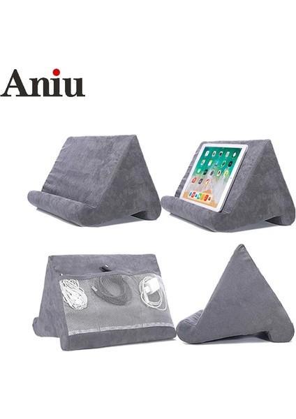 Mavi Stil Çok Işlevli Yastık Tablet Telefon iPad Dizüstü Bilgisayar Cep Telefonu Standı Esnek Cep Telefonu Tutucu Destek Yatağı Tablet Montaj Braketi Kitap (Yurt Dışından) fiyatları