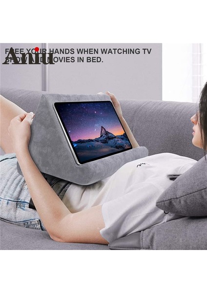 Siyah Stil Çok Işlevli Yastık Tablet Telefon iPad Dizüstü Bilgisayar Cep Telefonu Standı Esnek Cep Telefonu Tutucu Destek Yatağı Tablet Montaj Braketi Kitap (Yurt Dışından) modelleri