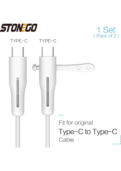 C'den C'ye Kablo Stili Stonego Arging Kablo Koruyucu Telefonlar Kablo Tutucu Kapak Kablo Sarıcı Klipsi USB Şarj Cihazı Kablo Yönetimi Kablo Düzenleyici (Yurt Dışından)