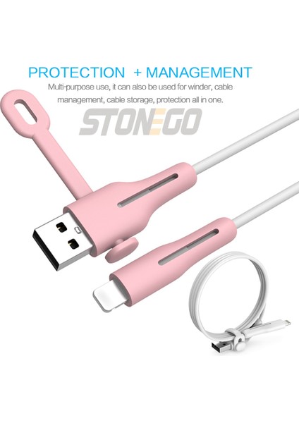 C'den C'ye Kablo Stili Stonego Arging Kablo Koruyucu Telefonlar Kablo Tutucu Kapak Kablo Sarıcı Klipsi USB Şarj Cihazı Kablo Yönetimi Kablo Düzenleyici (Yurt Dışından)