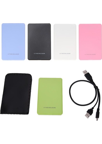 No.1 Tarzı 2.5 Inç Ince Taşınabilir HDD Muhafazası USB 2.0 Harici Sabit Disk Kasası Sata Sabit Disk Sürücüleri USB Kablosu ve Kılıflı HDD Kasası (Yurt Dışından) fiyatları