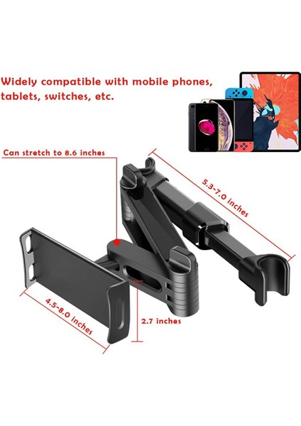 No.5 Tarzı Araba Tablet Tutucu Standı Araba Arka Yastık Ipad Air Için Evrensel 360 Döndürme Braketi Arka Koltuk Araba Montajı Handrest (Yurt Dışından) modelleri