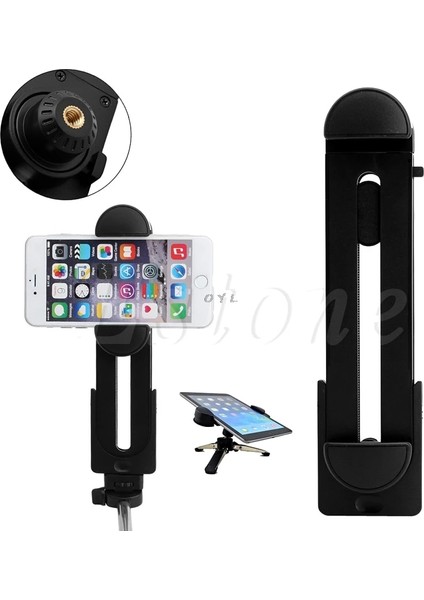 Siyah Stil 3~13" Tablet iPad Için Evrensel Tripod Montaj Tutucu Braket Dişi Adaptörü (Yurt Dışından) fiyatları
