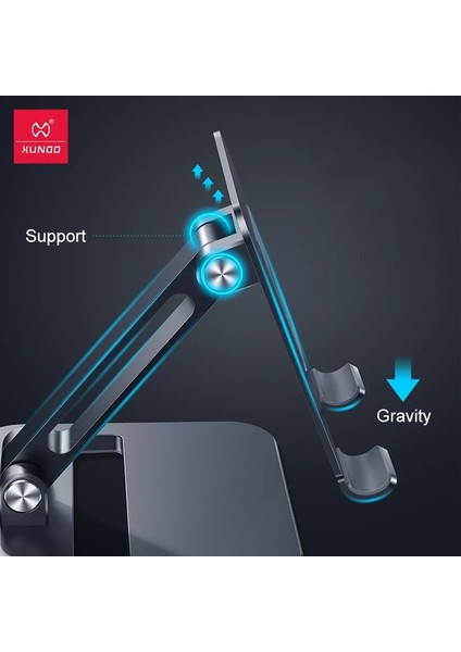 11 Inç Stilinin Altında Xundd Tablet Standı iPad Için Ayarlanabilir Katlanabilir Metal Telefon Montaj Tutacağı 태블릿 거치대 Destek Tableti Masaüstü Tabanı (Yurt Dışından) modelleri