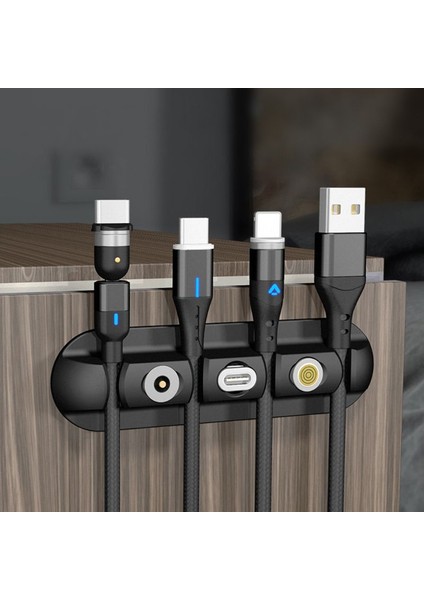 Mikro USB Stili Kablo Düzenleyici ° Döndürme Manyetik Kafa Saklama Kutusu Micro-Usb Type-C Için USB Kablo Fişi Silikon Depolama Cihazı 39XD (Yurt Dışından)