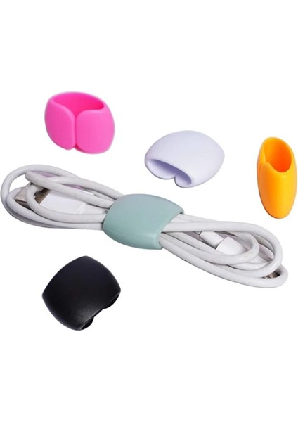 Renk Karıştırma 5 Parça Stili Mümkün Sarıcı Sarar Headhone Kordon Düzenleyici Silikon USB Kablo Klipsi Yönetim Kayışı USB Tutucu Artık Karışık Kordon Yok (Yurt Dışından)