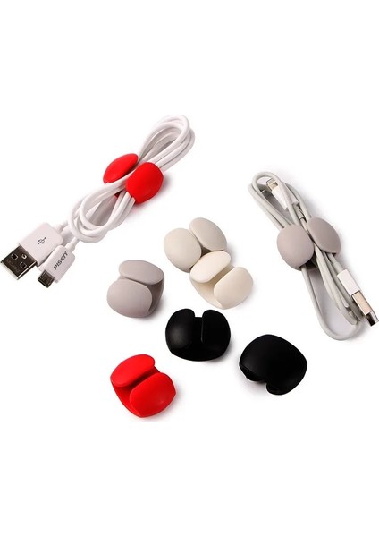 Renk Karıştırma 5 Parça Stili Mümkün Sarıcı Sarar Headhone Kordon Düzenleyici Silikon USB Kablo Klipsi Yönetim Kayışı USB Tutucu Artık Karışık Kordon Yok (Yurt Dışından)