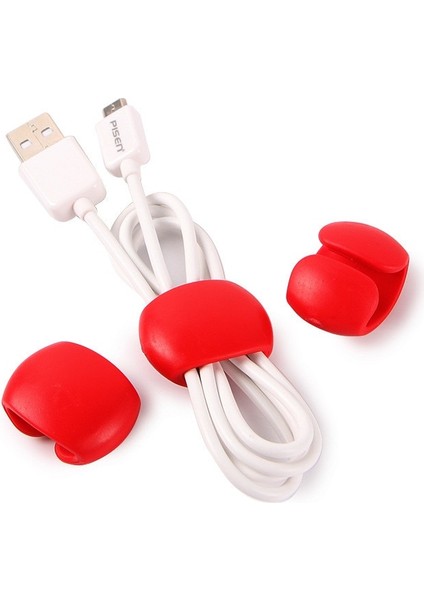 Renk Karıştırma 5 Parça Stili Mümkün Sarıcı Sarar Headhone Kordon Düzenleyici Silikon USB Kablo Klipsi Yönetim Kayışı USB Tutucu Artık Karışık Kordon Yok (Yurt Dışından)