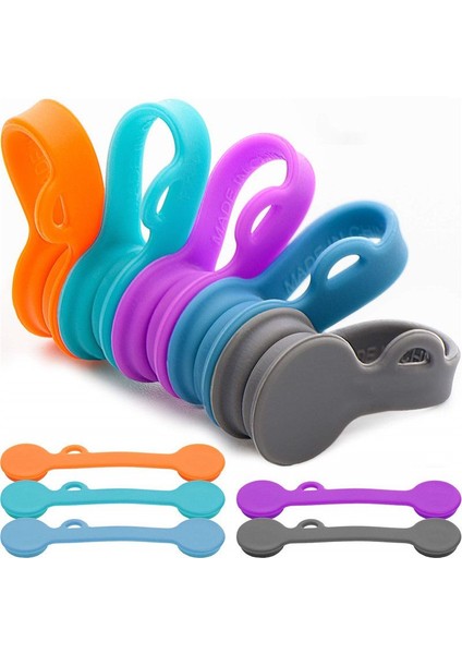 Renk Karıştırma 6 Parça Stili Manyetik Kablo Klipsleri Manyetik Kablo Düzenleyiciler Büküm Bağları Kulaklık Başlıkları Kablolar Sarıcı USB Kablo Yöneticisi Bookmark Clolors (Yurt Dışından)
