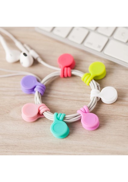 No.1 Tarzı 3 Adet Manyetik Silikon Kulaklık Kablosu Sarıcı Kablo Tutucu Çok Işlevli Kulaklıklar USB Telefon Kablosu Tel Organizatör Aksesuarları (Yurt Dışından)