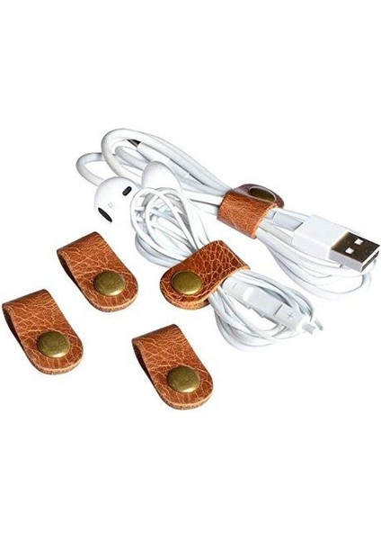 5 Adet Siyah Stil Kordon Koruyucu Kablo Düzenleyici USB Tutucu Kablo Yönetimi Sarma Kulaklık Kulaklık Sarıcı Minik Deri Hediyeler Gadget'ı (Yurt Dışından)