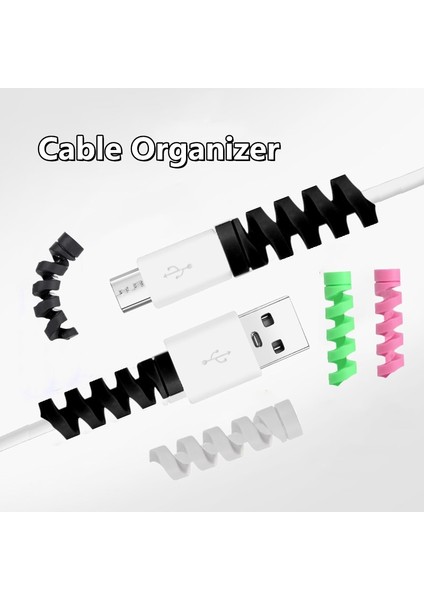 Pembe Stil Telefonlar Için Şarj Kablosu Koruyucusu Kablo Tutucu Kravatlar Kablo Sarıcı Fare Için Klip USB Şarj Cihazı Kablo Yönetimi Kablo Düzenleyici (Yurt Dışından)